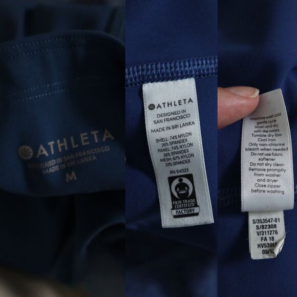 Athleta Size M All In Reaction 7/8 Tight Leggings Atlantis Blue - Picture 4 of 12